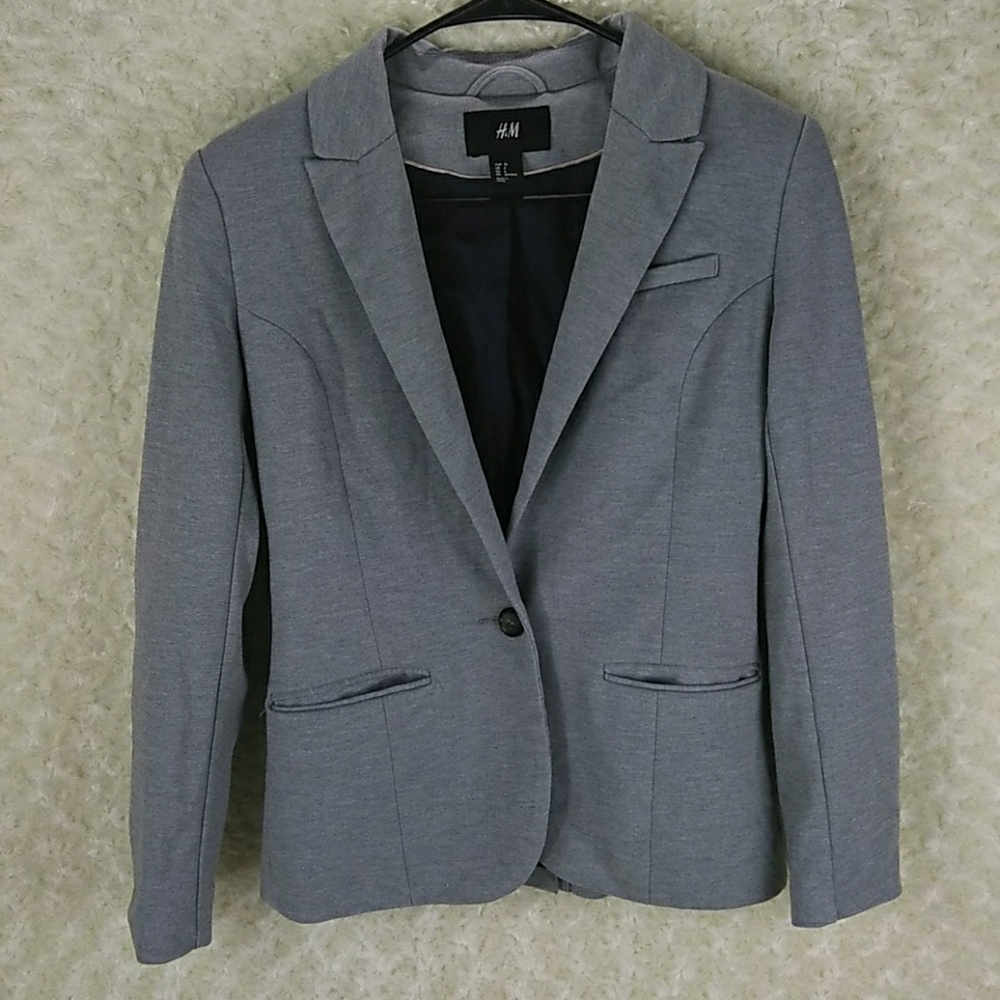 H&m women's blazer grey